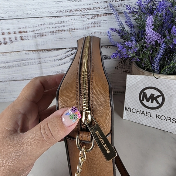 Michael Kors Tan Saffiano Leather Crossbody - Picture 6 of 11